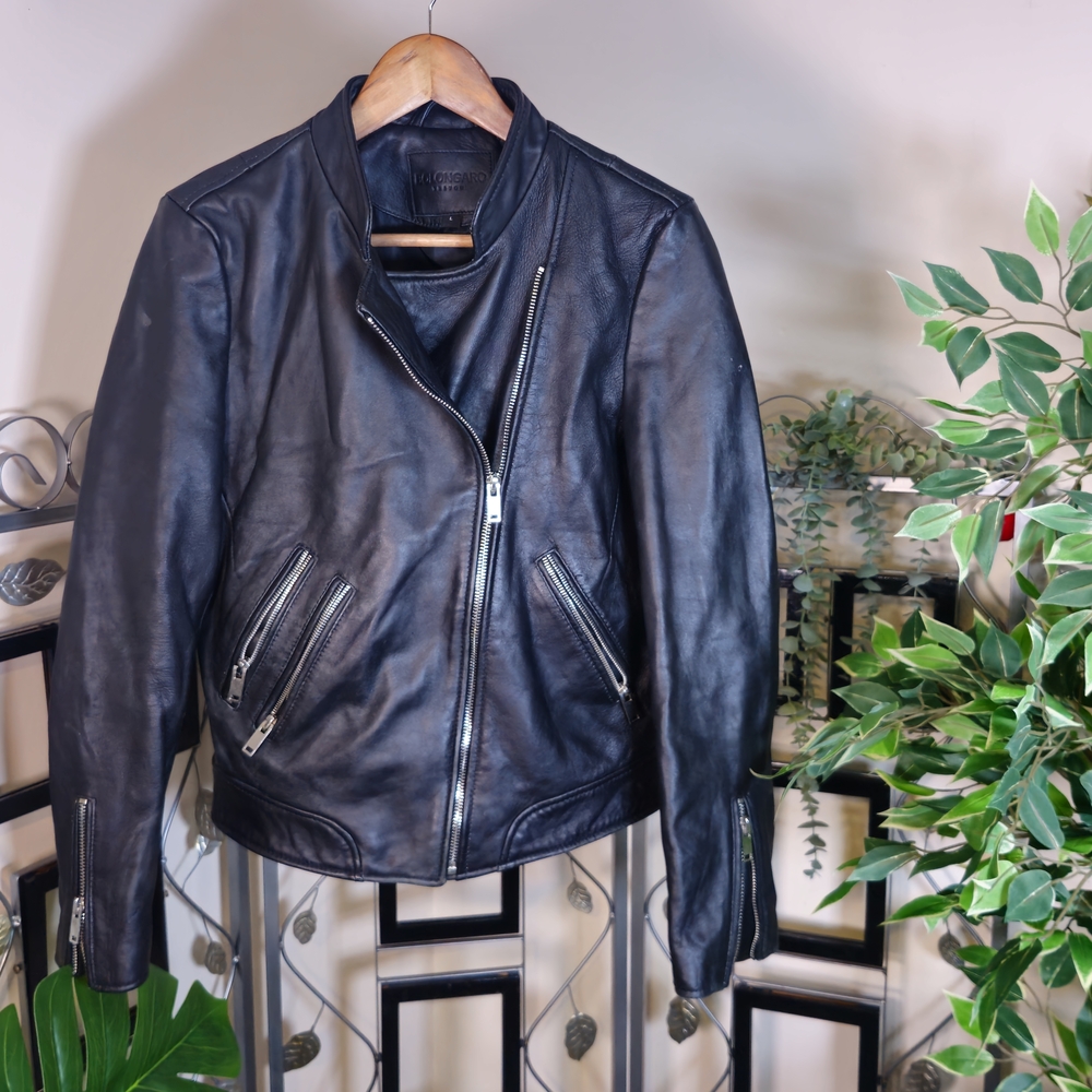 Classic Black Asymmetrical Leather Jacket